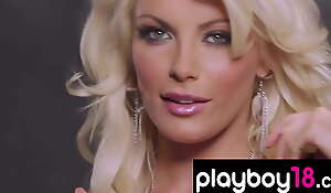 Classy heavy titted blondie Crystal Harris showing her arbitrary shapes