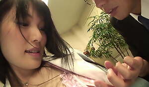Presently the boss demands it, Japanese teen secretary becomes his whore!