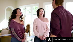 MODERN-DAY SINS - Massive Natural Tits Lesbian Arabelle Raphael Sneaks Out To Satisfy Load of shit Cravings!