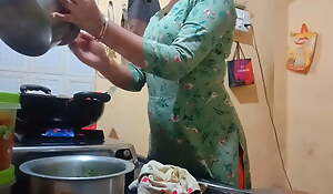 Indian hot wife got fucked greatest extent cooking in kitchen