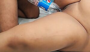 Tamil hot aunty having sex wide a bottle, neighbor boy came and fucked her hard - Tamil Sex