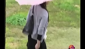 Downcast Japanese young lady on every side a nasty public sharking video
