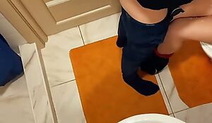 Classmates Take Turns on my Girlfriend Chip College Party in the Toilet