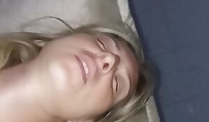 I took off her panties and cum on my dick