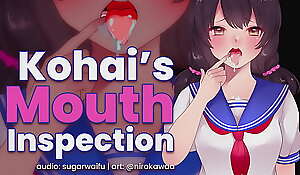 Kouhai's mouth   inspection? (ASMR) mouth sounds dissolute anime girl sugarwaifu
