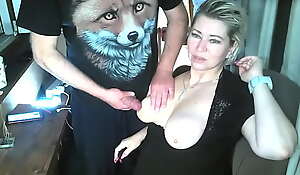 The old Fox squeezes the tits be worthwhile for his eternally young bitch, and she gratefully sucks his cock! ))
