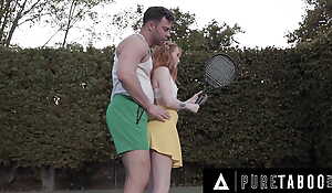 PURE Forbid Tiny Redhead Teen Madi Collins Begs Her Hot Tennis Coach To Dominate Her Petite Pussy