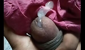 Squeezing Small Indian Cock in all directions Cum