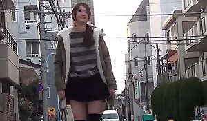 Japanese coddle showing her panties