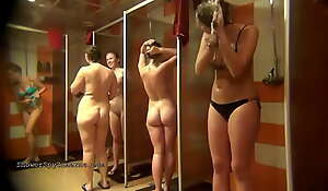 Authoritative spy camera in a female shower room