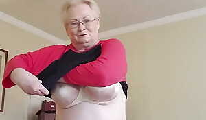 Naughty Granny Gilf Strips For You and Spreads Their way Ass