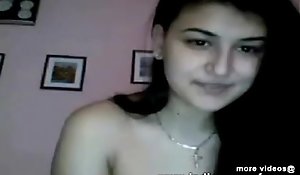 Collagegirl indian sweetheart squeezing her love meatballs above live sex livecam - indiansexygfssex xxx video