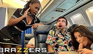 Lucky Gets Fucked With Flight Attendant Hazel Grace In Private When LaSirena69 Comes & Joins For A Hot 3some - BRAZZERS