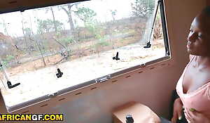 African Girlfriend - Banging My Black Pamper In Safari Camper