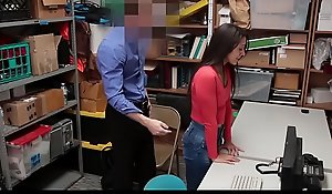 Shoplyfter - sexy legal period teenager caught doubled with fucked for stealing on dark friday