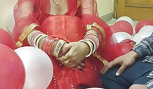 First night of a newly married Desi lovely hot get hitched fucked by husband in hindi