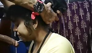 Fard face fuck my stepsister coupled with cum in mouth in Hindi