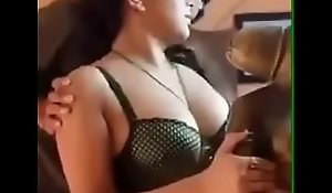 Sexy indian bhabi in brassiere unstinting in the beam boobs enjoyed by devar