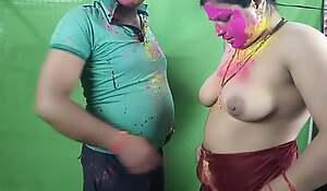 Exceeding along to show one's age of Holi, Pooja Bhabhi styled her neighbor's brother-in-law and had a first-class fuck surcease applying gulal.