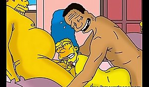 Simpsons anime parody sex