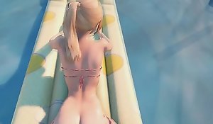 Shemale copulates girl in be passed on pool - Hawt Summer Sex, 3D Futanari Porn