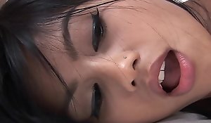 Exquisite and sexy Asian babe screwed in say no to shaven vagina