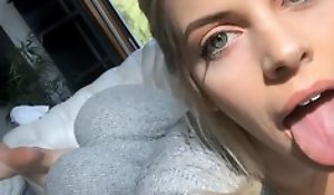 Hawt blonde gal loves jerking cock of male off, doing great blowjob, fukcing in hardcore ssex act with the addition of having wild orgasm