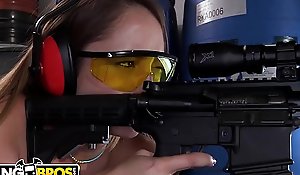 BANGBROS - PAWG Remy Coldness Croix Plays With Guns With an increment of Sucks 2 Cocks