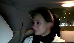 Through-and-through eurosex playgirl sucks her taxi drivers ding-dong