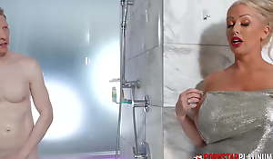PORNSTARPLATINUM Mummy Alura Jenson Creampied Give The Shower