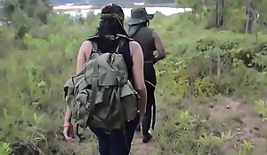 Crazy Latina jungle gang captures and fucks from males