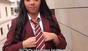 Schoolgirl labyrinth tits with the addition of gets drilled