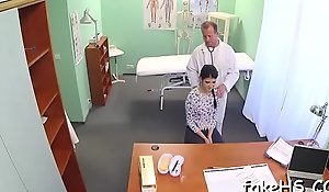 Hawt doctor begins making widely right in the fake hospital