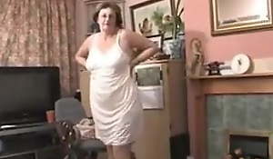 British granny strips naked for you