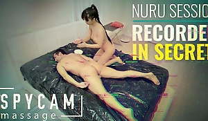 Spycam Caught Down in the mouth Asian Nuru Massage on Tape