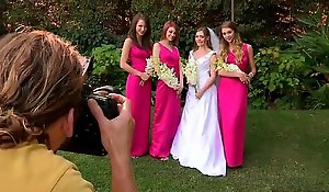 Strife = 'wife' triple teamed at the end of one's tether her XXX lesbo bridesmaids on her wedding day
