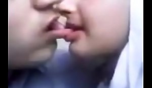 Pakistani college buckle lip tresses french kiss..