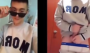 chinese uncompromisingly handsome boy cumshot show