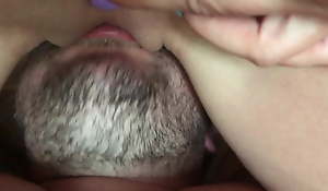 That guy drinks my Pussy juice. Close up. On-again-off-again feminine Orgasm