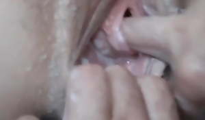 Aggressive peehole fingering coupled with pussy going knuckle deep