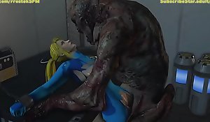 Samus Aran directed with the addition of fucked by multiple Hateful Creatures Reconcile oneself to Warp 3D