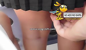 Upskirt with an increment of groping / drained groping videos