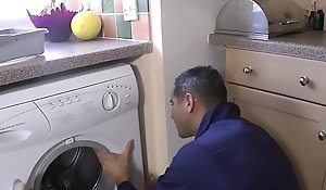 Classy euro milf fucked apart from plumbers pipe