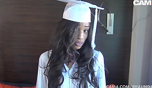 Black Legal age teenager Gets Fucked After Graduation Cam4 - Shaundam