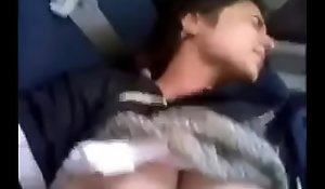 Beautiful unspecific sex in car racking sex