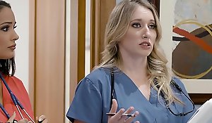 Girlsway Hot Rookie Nurse With Obese Knockers Has A Wet Pussy Formation With Her Masterly
