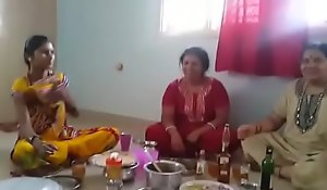 Village Aunties enjoying pack with wine than shagging with will not hear of husbands... HD