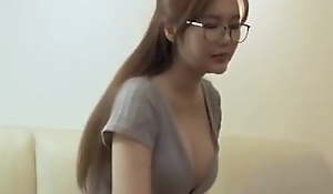 Chinese sexy busty English teacher seduced during visit