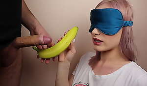 Pygmy step wet-nurse got blindfolded approximately fruits amusement