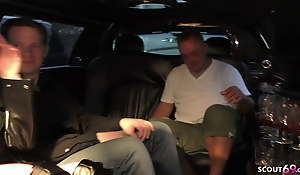 GERMAN STREET WHORE MIA Apple of someone's eye UP AND FUCKED IN CAR BY 3 OLD Men